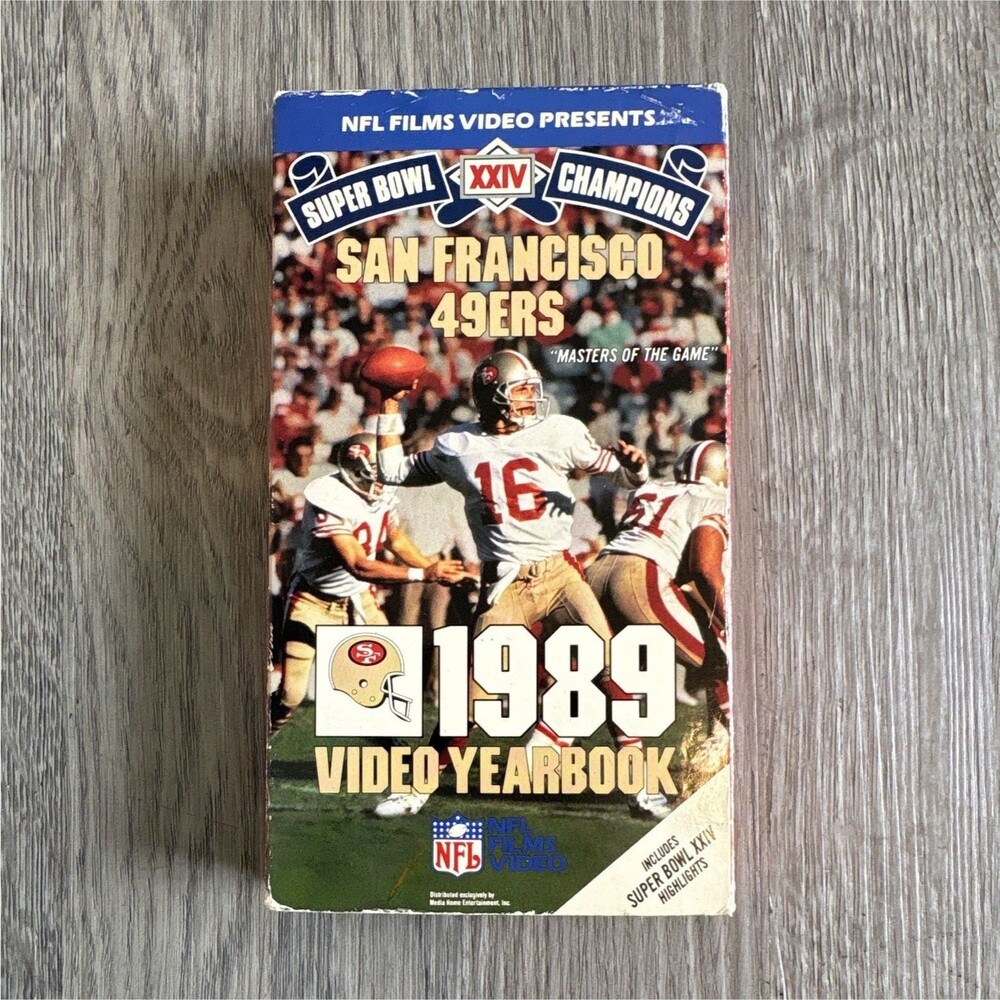 NFL Films Video San Francisco 49ers 1989 Yearbook VHS Highlights Joe Montana VTG